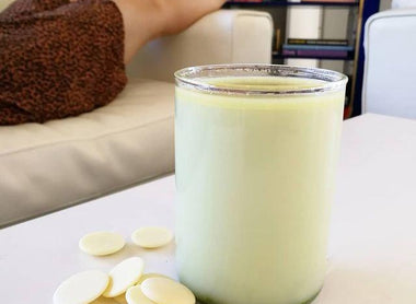 Matcha white chocolate drink