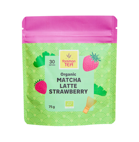 Forsman Tea Matcha Latte Mix Strawberry 75g Organic