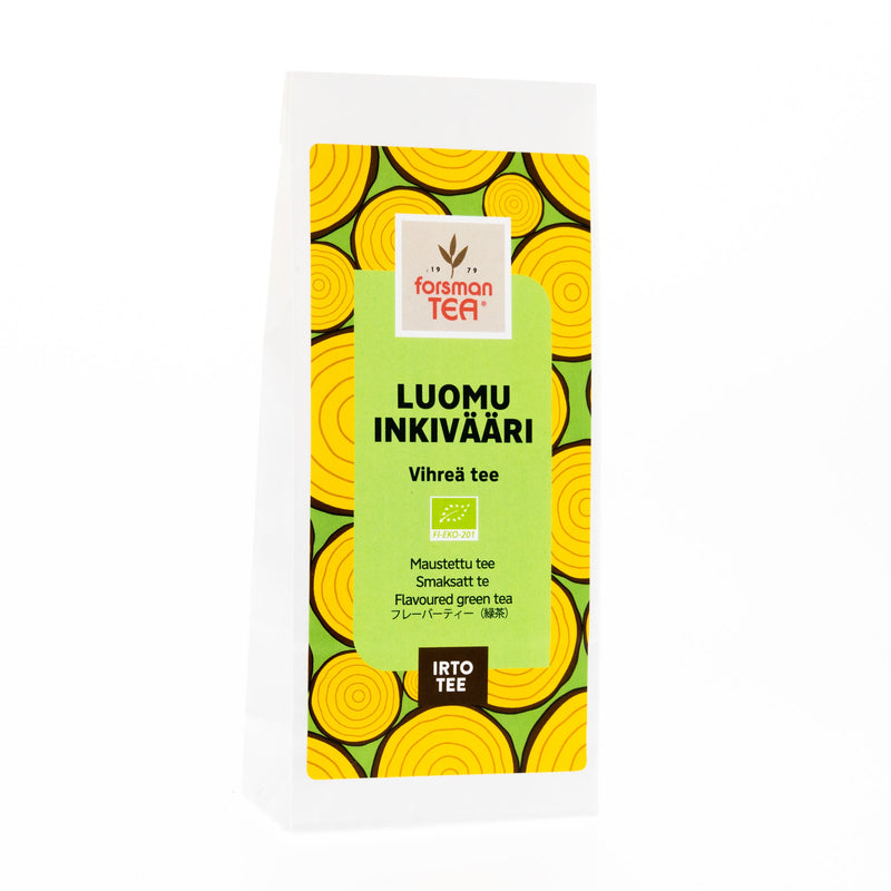 Luomu inkivääri 60g Vihreä tee Forsman Tee