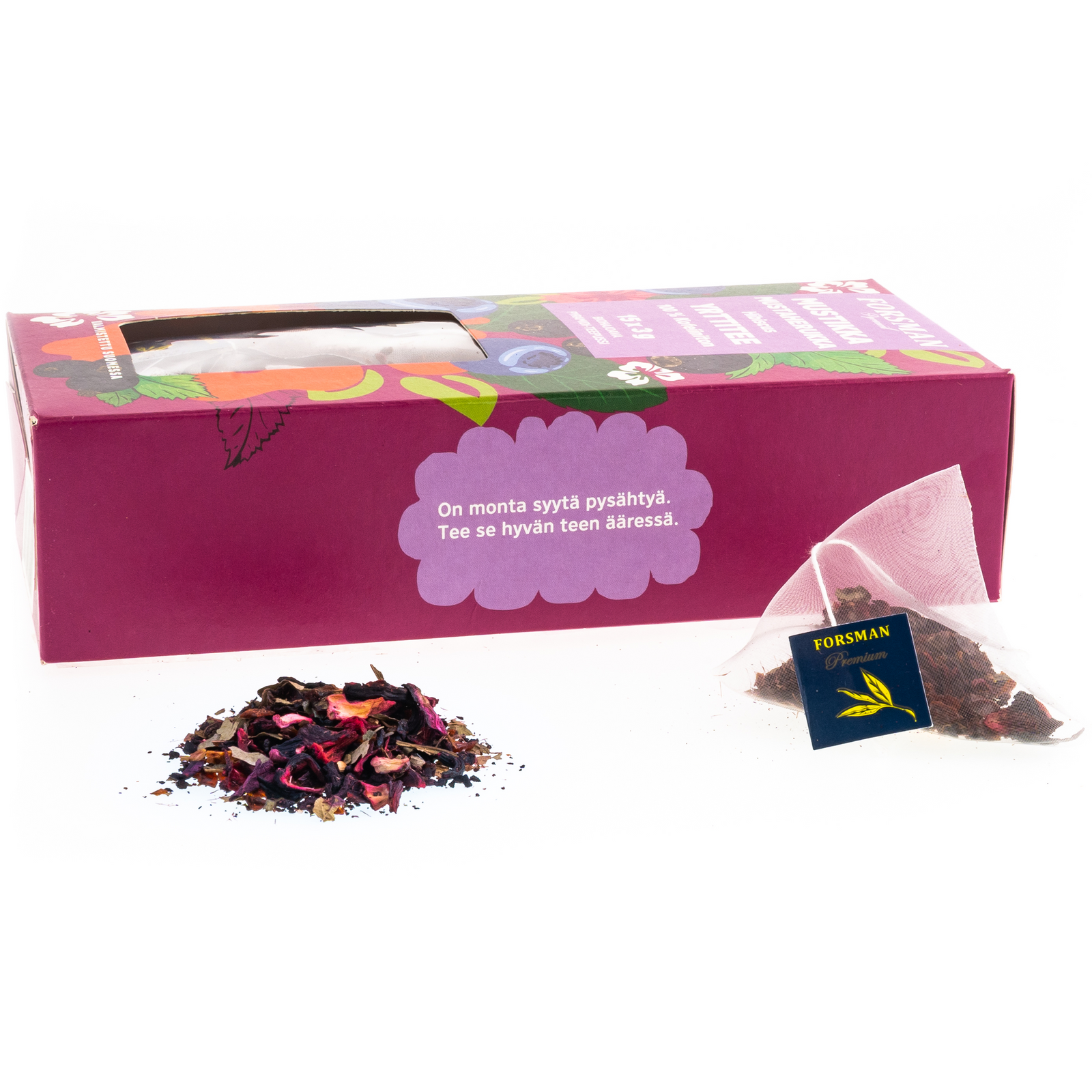 Blueberry Black currant Hibiscus pyramid tea